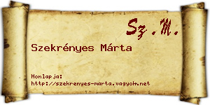 Szekrényes Márta névjegykártya